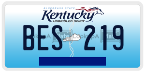 BES219  license plate in KY