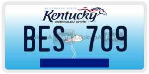 BES709 license plate in Kentucky