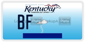 BF  license plate in KY