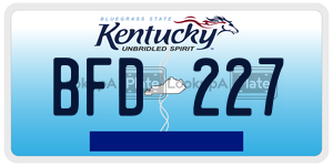 BFD227  license plate in KY