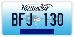 BFJ130  license plate in KY