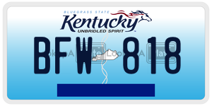 BFW818  license plate in KY