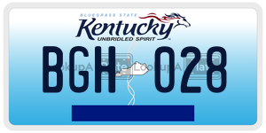 BGH028  license plate in KY