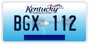 BGX112  license plate in KY