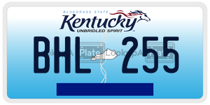 BHL255  license plate in KY