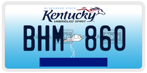 BHM860  license plate in KY