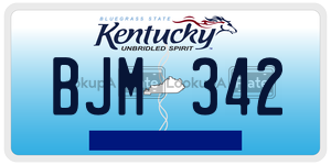 BJM342  license plate in KY