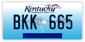BKK665  license plate in KY