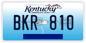 BKR810 license plate in Kentucky