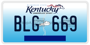 BLG669  license plate in KY