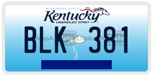 BLK381  license plate in KY