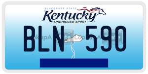 BLN590  license plate in KY
