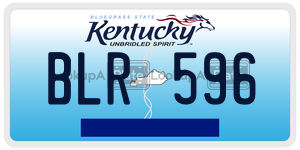 BLR596  license plate in KY