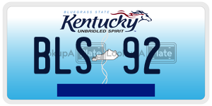 BLS92  license plate in KY
