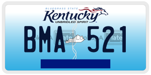BMA521  license plate in KY