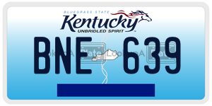 BNE639 license plate in Kentucky