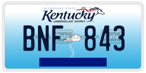 BNF843  license plate in KY
