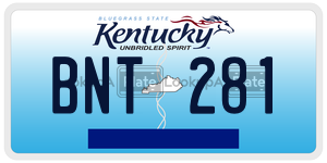 BNT281  license plate in KY