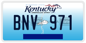 BNV971  license plate in KY
