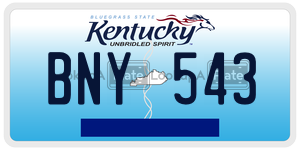BNY543  license plate in KY