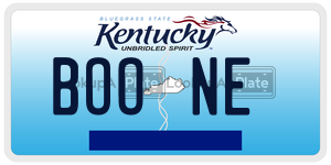 BOONE  license plate in KY