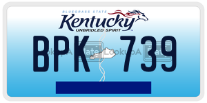 BPK739 license plate in Kentucky