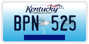 BPN525  license plate in KY