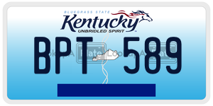 BPT589  license plate in KY
