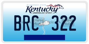 BRC322  license plate in KY