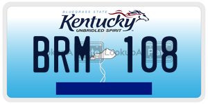 BRM108  license plate in KY