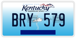 BRY579  license plate in KY