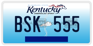 BSK555  license plate in KY