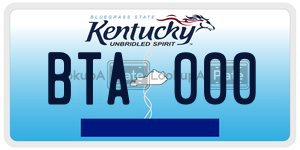 BTA000  license plate in KY