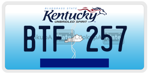 BTF257  license plate in KY