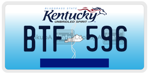 BTF596 license plate in Kentucky