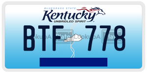 BTF778  license plate in KY