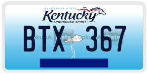BTX367  license plate in KY