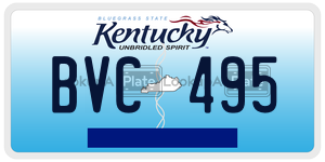 BVC495  license plate in KY