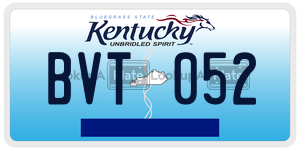 BVT052  license plate in KY