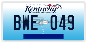 BWE049  license plate in KY