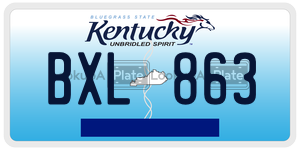BXL863  license plate in KY