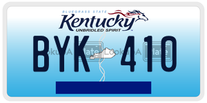 BYK410  license plate in KY