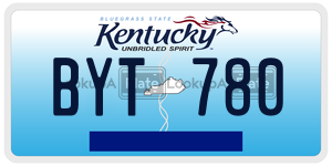 BYT780  license plate in KY