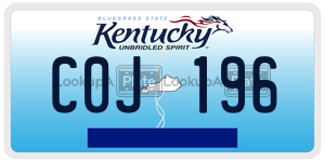C0J196  license plate in KY