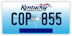 C0P855  license plate in KY