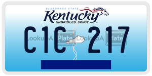 C1C217  license plate in KY