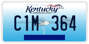C1M364  license plate in KY