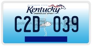 C2D039  license plate in KY