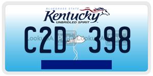 C2D398  license plate in KY