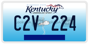 C2V224  license plate in KY